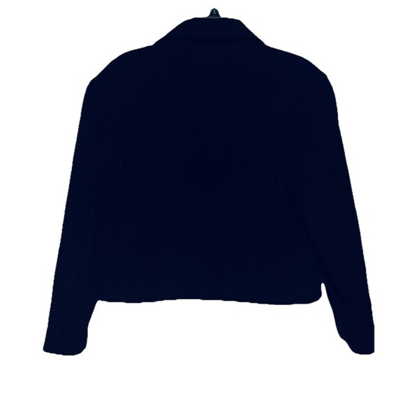 Vintage Mario De Pinto MDP Black Zip Wool Blend Short Jacket Toggle Detail S / M - Picture 3 of 7